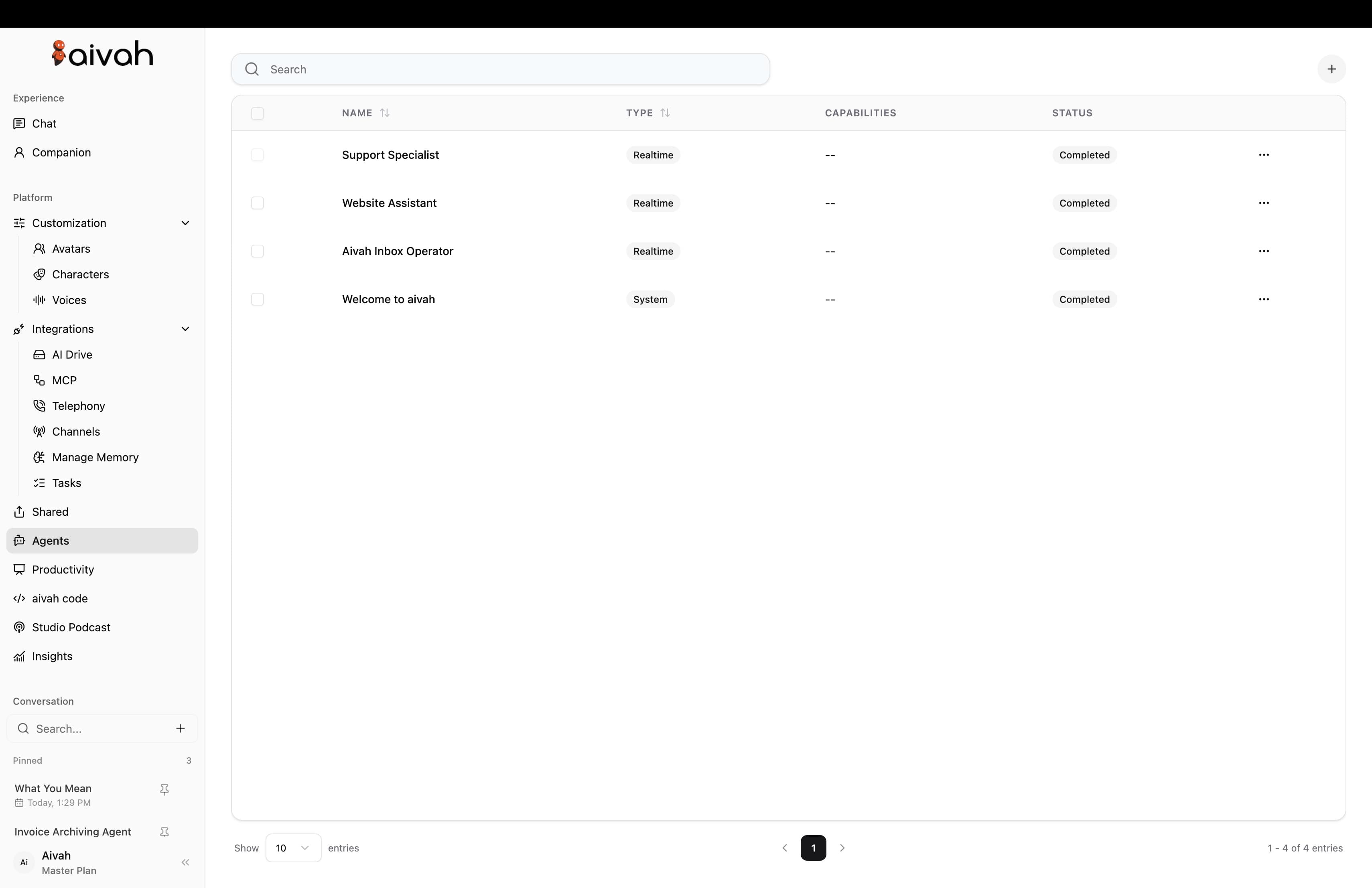 Move from the roster into the right review. inside the Aivah platform