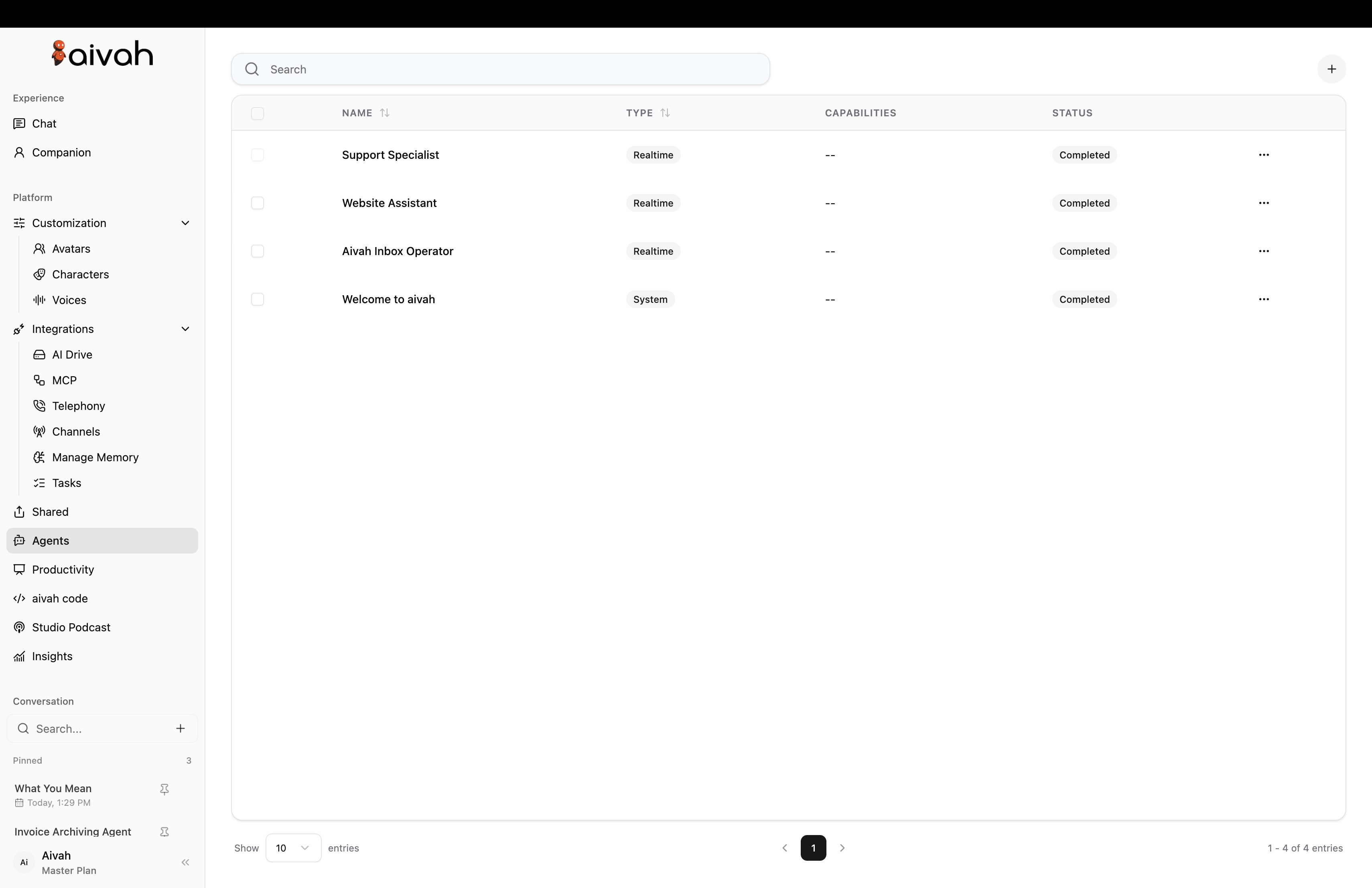 Move from the roster into the right review. inside the Aivah platform