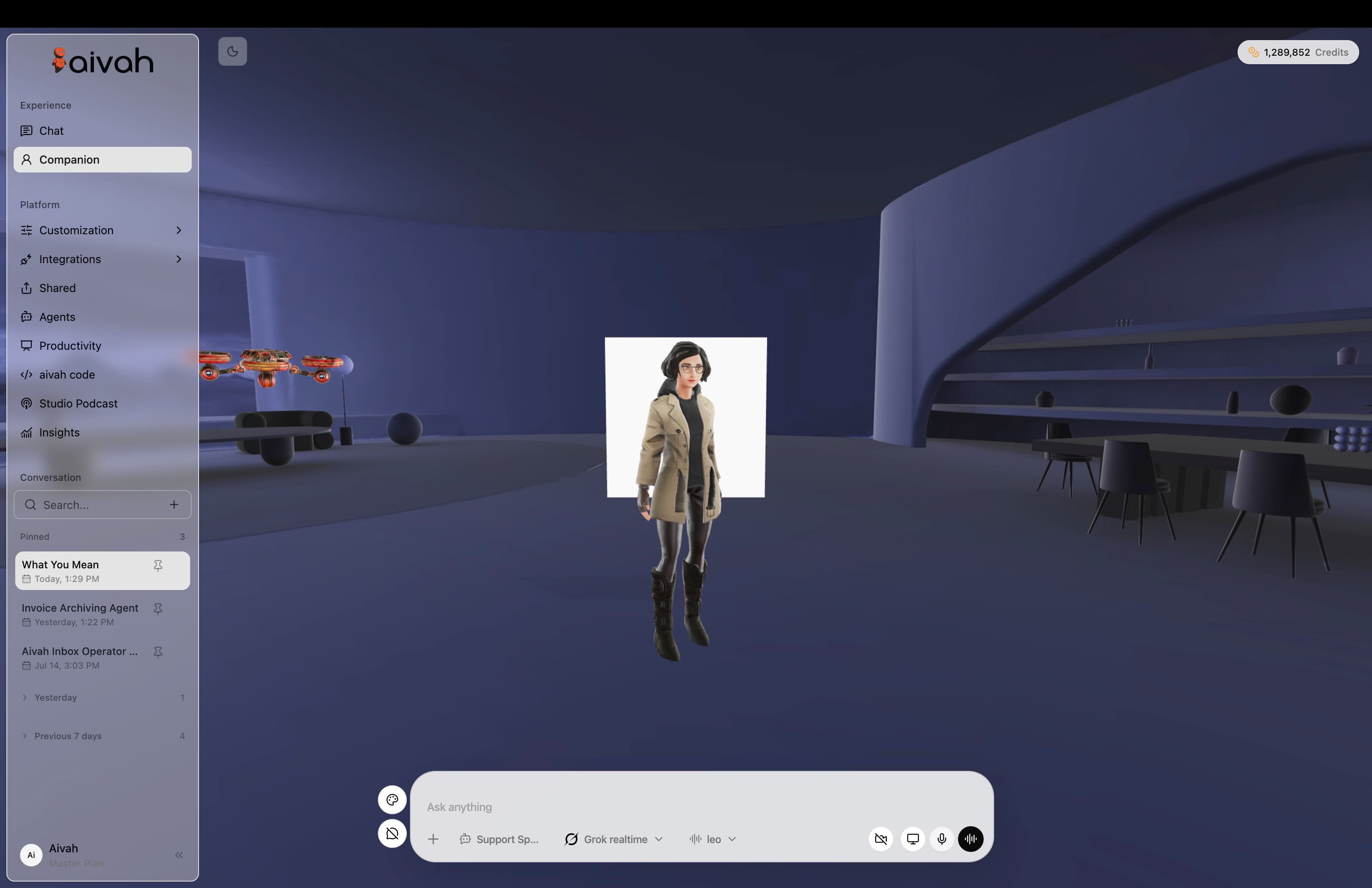 Meet inside a realtime room. inside the Aivah platform