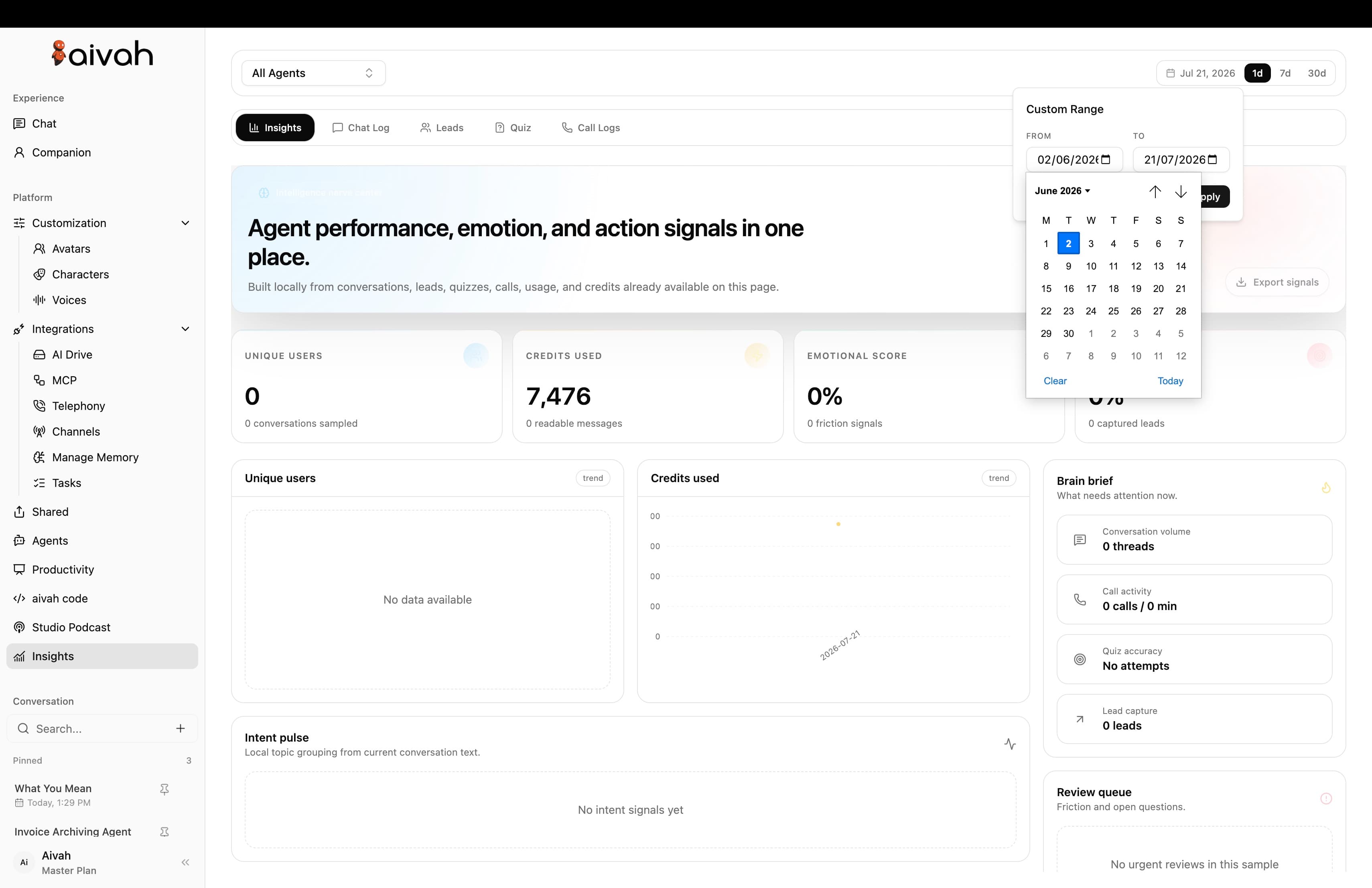 Compare the scope that matters. inside the Aivah platform